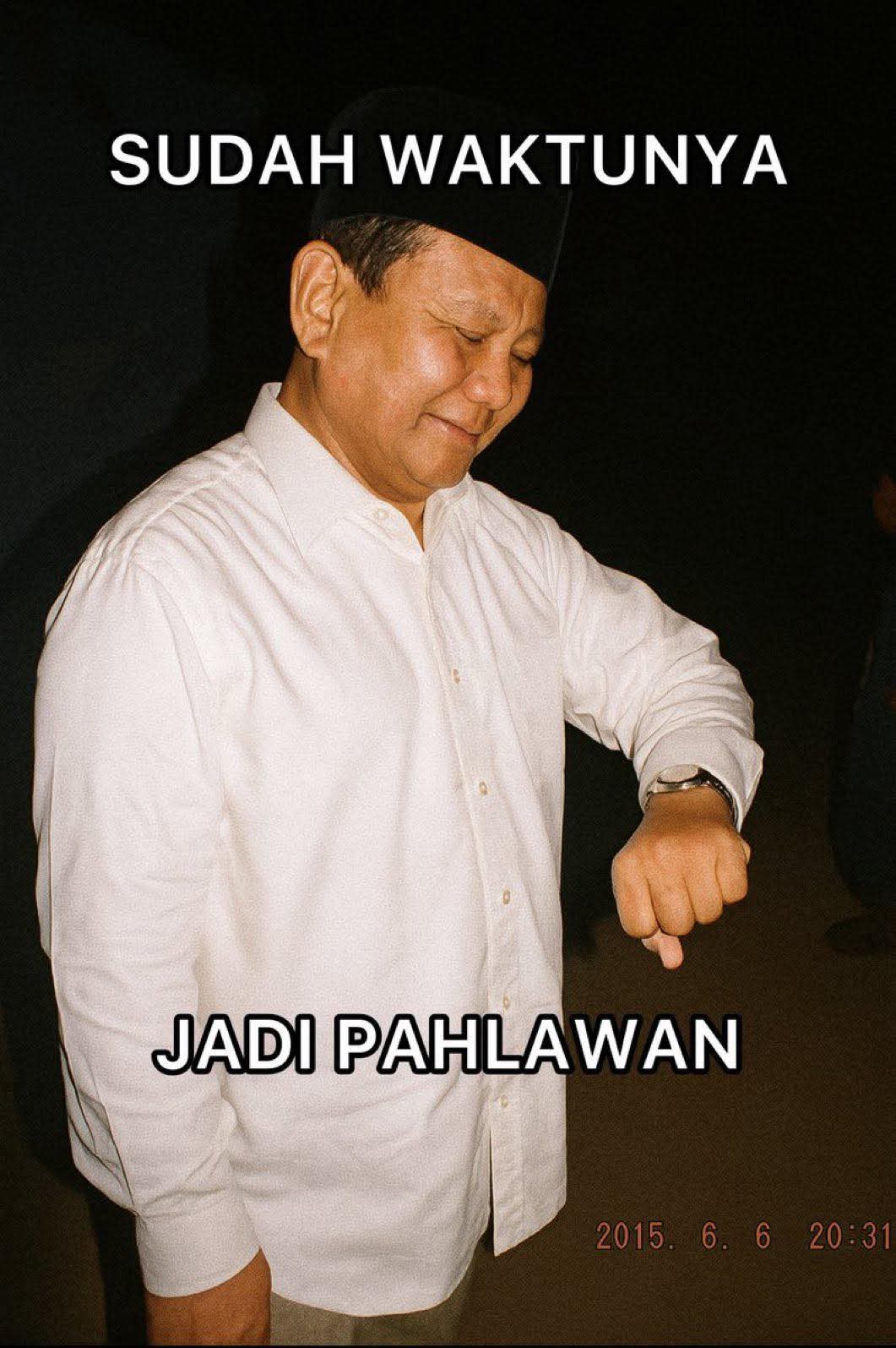 Sticker meme sudah waktunya jadi pahlawan - Download PNG di Doksli