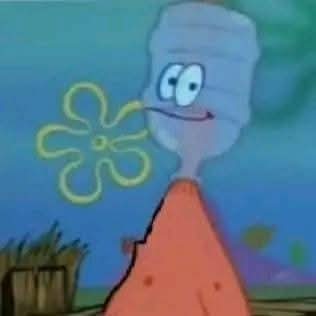 Sticker meme patrick didalem galon - Download PNG di Doksli