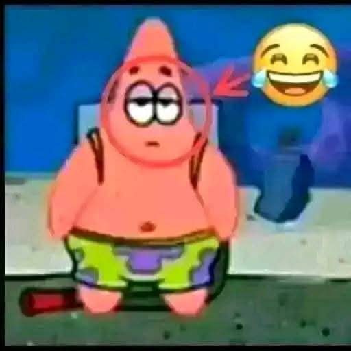 Sticker meme patrick nahan ketawa - Download PNG di Doksli