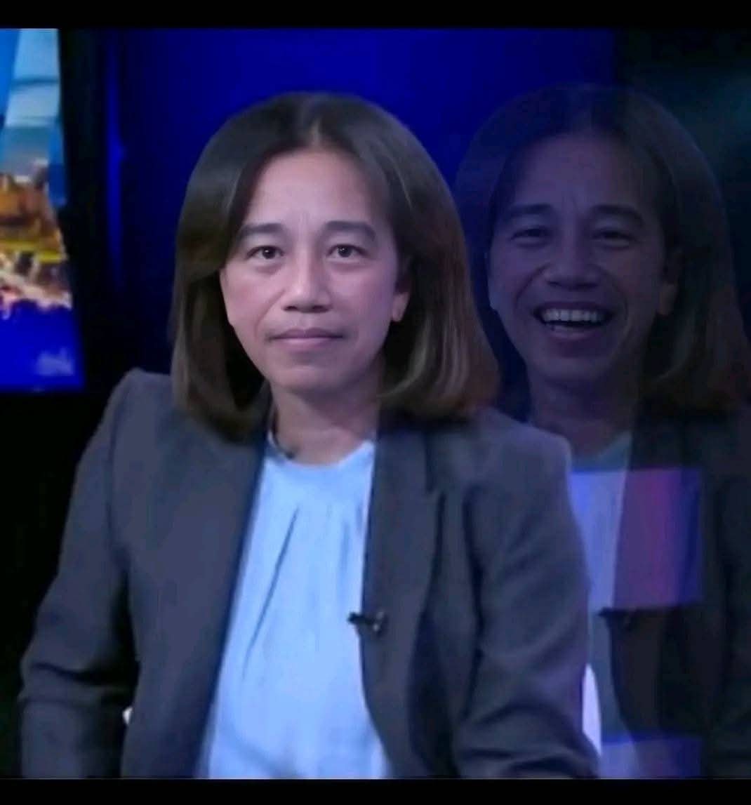 Sticker meme jokowi ketawa (timpa presenter cnn) - Download PNG di Doksli