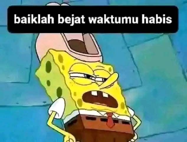 Sticker meme baiklah bejat waktumu habis - Download PNG di Doksli