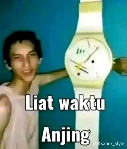 Sticker meme liat waktu - Download PNG di Doksli