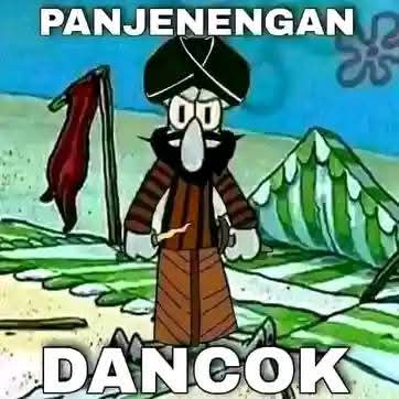 Sticker meme PANJENENGAN DANCOK - Download PNG di Doksli