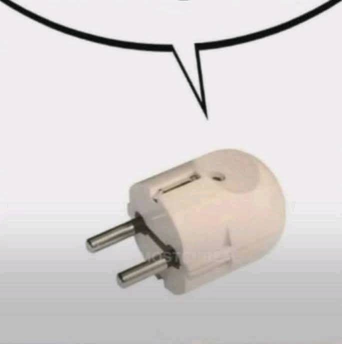 Sticker meme bubble chat orang yapping versi colokan stop kontak - Download PNG di Doksli